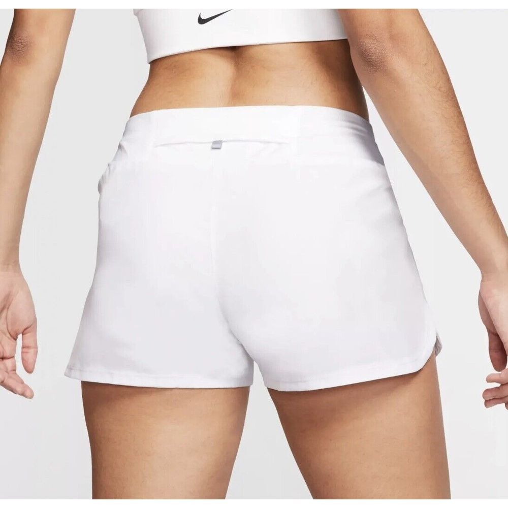 Nike Dri Fit‎ Women's Sz Large Crew Running Shorts CJ2400-100 ~White~
